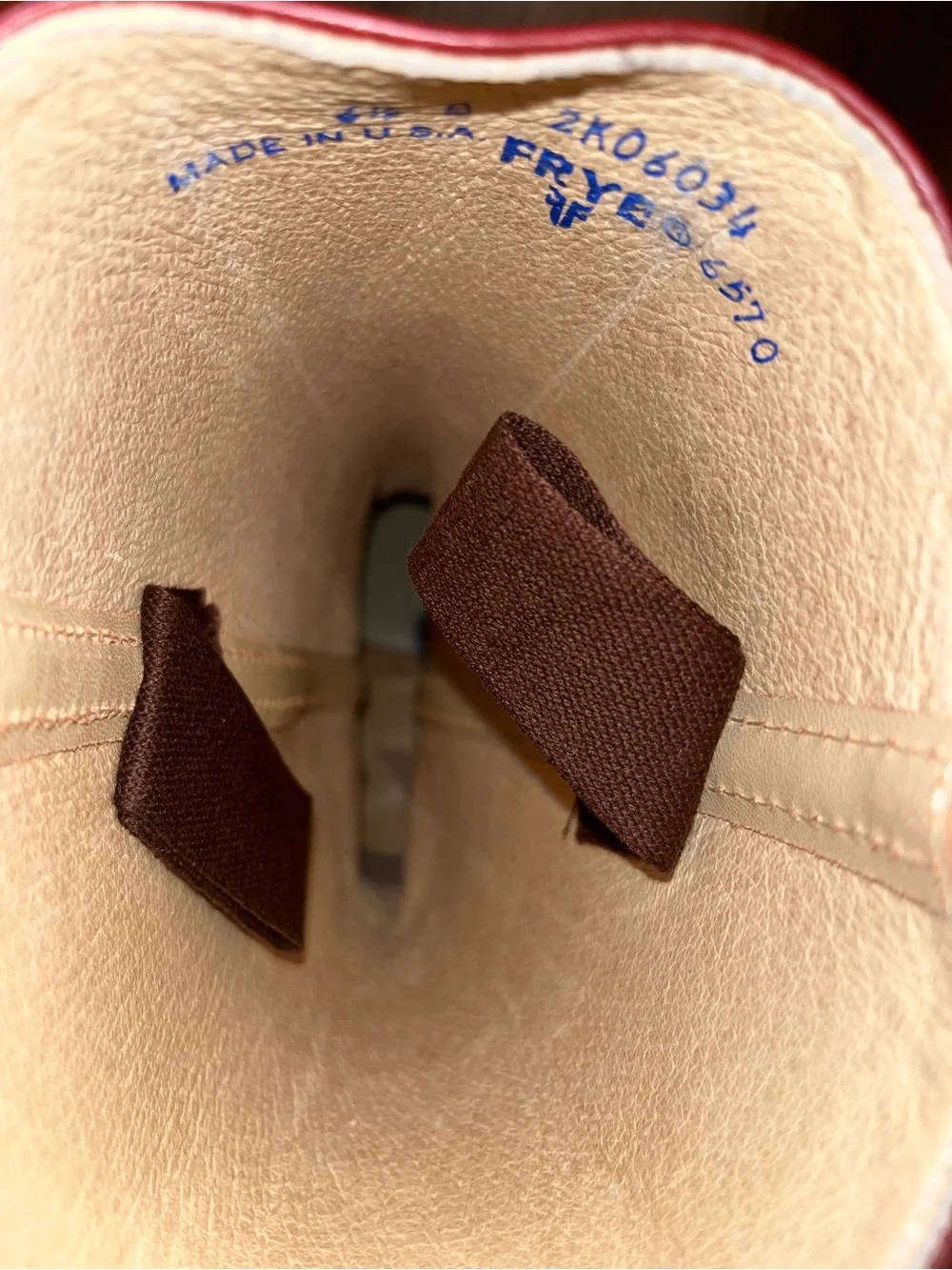 Frye Tall Leather Riding Boots in Burgundy 6.5